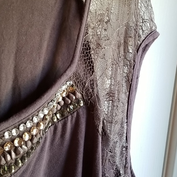 NWT G COLLECTION LAVENDER EMBELLISHED BLOUSE - Picture 3 of 8